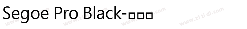Segoe Pro Black字体转换